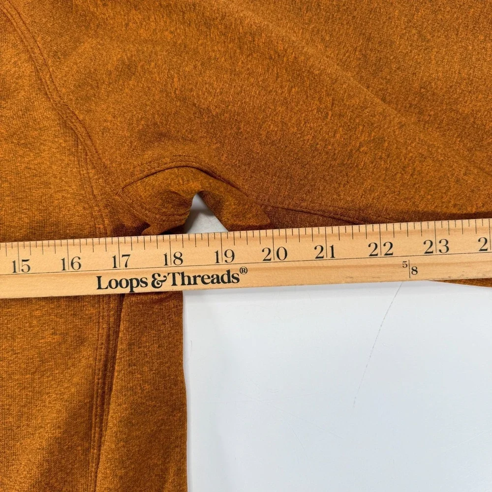 NORTH FACE 1/4 Zip Pullover‎ Smooth Face Fleece Sweatshirt Mens Small Orange